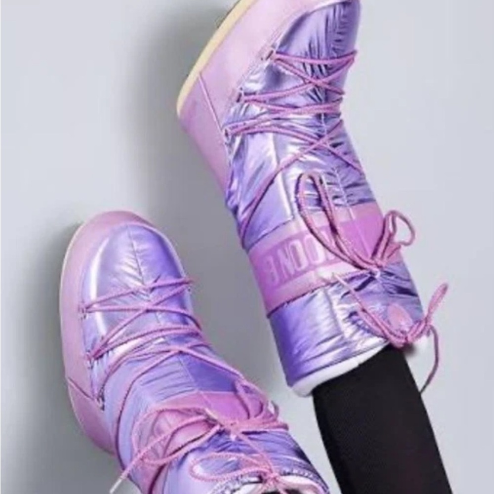 Moon Boots Icon Jr Metallic Lilac Purple 10-12.5